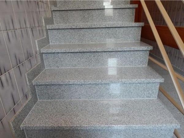 scări de granit gri deschis light grey granite stairs