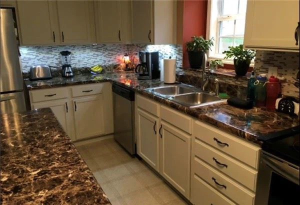 emperador dark marble kitchen countertop for indoor