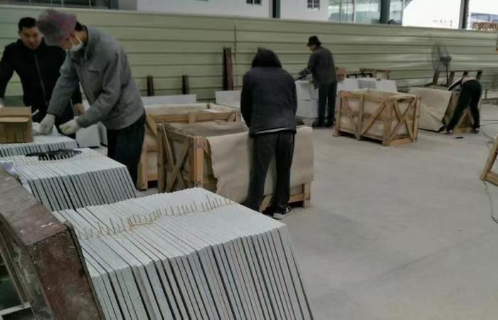 Stardust white quartz tiles for kitchen