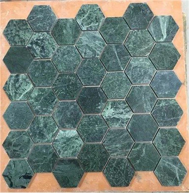Mozaic de marmură verde închis